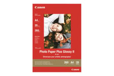 Canon Photo Paper Plus Glossy II PP-201 - fotopapir - høj-skinnende - 100 ark - 102 x 152 mm - 265 g/m²