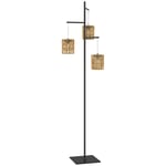 Solar golvlampa rotting solar lampor med ljussensor 3 lampor automatisk solar ljus i boho stil IP44 vattentät solar lampa utomhu