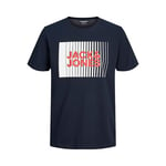 JACK & JONES Men's T-Shirts Short Sleeve Designer O-Neck Tee Top, Navy Colour, UK Size XL
