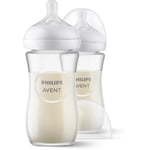 Philips Avent Natural Response Pure Glass sutteflaske 1 m+ 2x240 ml