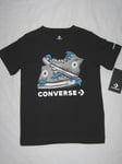 BNWT CONVERSE Boys T-Shirt  Sneakers & Reptiles Black   Age 5 - 6