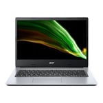 ACER Acer Aspire 1 A114-33 - Intel Celeron N4500 / jusqu'à 2.8 GHz Win 11 Home in S mode UHD Graphics 4 Go RAM 128 eMMC 14" TN 1920 x 1080 (Full HD) Wi-Fi 6 Argent pur clavier : Français