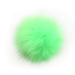 Furling Pompoms DIY Faux Fox Fur Fluffy Pompom Ball for Knitting Hats,Bags, Keychains,Shoes 3.9in Pack of 12pcs (Bright Green)