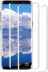 2 Pièces Verre Trempé Pour Samsung S8, 3d Curved Protection D'écran En Verre Trempé Pour Galaxy S8 Dureté 9h Anti Rayures Haut Définition Film Protection Écran Compatible Avec Galaxy S8