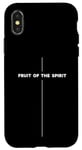 Coque pour iPhone X/XS Fruit of the Spirit - Croix religieuse chrétienne avec verset biblique