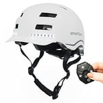 SMARTGYRO Smart-Helmet White Max, M Unisex-Adult, Black, M