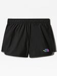 THE NORTH FACE Girls Never Stop Run Short - Black, Black, Size Xl=15-16 Years