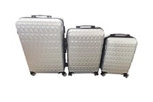 3-Piece Triangle Hard Shell Luggage Suitcase Set