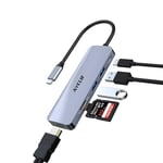AYCLIF Hub USB C, répartiteur USB C 6 en 1 avec Affichage 4K HDMI, Lecteur de Carte SD/TF, Adaptateur multiport USB C avec MacBook Pro/Air, Chromebook, Thinkpad, Ordinateur Portable et Plus