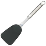 KitchenCraft Professional Fish Slice with Stainless Steel Handle, Anti-Scratch Nylon, 32 cm, Silver/Black