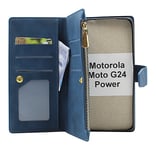 XL Standcase Lyxfodral Motorola Moto G24 Power (Marinblå)