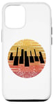 Coque pour iPhone 12/12 Pro Clavier de piano rétro pour les pianistes classiques
