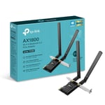 TP-Link AX1800 Wi-Fi 6 Dual Antennas High Gain Bluetooth 5.2 PCIe Adapter, Dual-