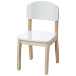 roba Chaise pour Enfant, avec Dossier, Bois laqué Blanc, 61,5 x 33 x 33,5 cm, Hauteur d'assise 31.5 cm 50778WE