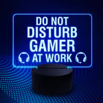 Gamer Plaque Do Not Disturb LED 16 Colour Sign Birthday Gift For Son Brother