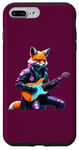 Coque pour iPhone 7 Plus/8 Plus Renard jouant de la guitare Rock Musicien Band Guitariste Amoureux de musique