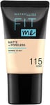 Maybelline Fit Me Matte & Poreless Liquid Foundation - Ivory 115