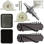 Brushroll + End Caps + Drive Cog Shaft + Filters for GTECH AIRRAM Vacuum AR DM