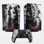 Sticker Autocollant Pour La Console Ps5, Accessoire Pour La Ps5 Jeux Vidéo, Covering Décoration Manga Pour La Console Ps5 (Dragon, Standard Digitale + 1 Manette)[Yin4184237]