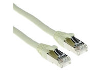 ACT Ivory 1.5 meter LSZH SFTP CAT6A patch cable snagless with RJ45 connectors