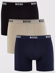 BOSS Bodywear 3 Pack Power Boxer Briefs - Multi, Multi, Size L, Men