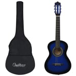 vidaXL Klassisk gitarr för nybörjare 8 delar blå 1/2 34