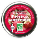 Aromandise Sugetabletter m. Jordbær & Ingefær Ø - 45 g