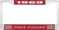 OER LF121669C nummerplåtshållare 1969 road runner - röd