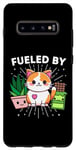 Galaxy S10+ Cat Happiness Fueled By Plants Chocolate CatFunny Kawaii Case