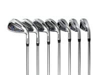 Cobra Golf 2022 LTDX One Length Iron Set Satin Chrome-Red-Blue (Men's, Right Hand, KBS PGI 65, Senior Flex, 5-GW)