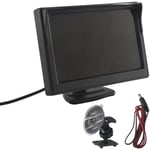 Moniteur une éCran LCD HD TFT 800X480 de 5 Pouces avec Double Support de pour CaméRa de Recul de Voiture / vue ArrièRe / Lecteur DVD / MultiméDia