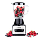 NETTA Table Blender - Smoothie Maker with Glass Jug - Electric Jug Mixer and Grinder - 8 Speed Settings, 500W - Ideal for Liquidisers, Milkshake, Ice Crusher, Smoothies, Fruit Juice, Protein Shake