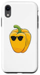 Coque pour iPhone XR Poivre jaune avec des lunettes de soleil Fille poivre jaune