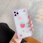 KESHOUJI Silicone Phone cover for IPhone 7case 8 Plus 10 11 Pro Max 11 11Pro X XR Xs Max SE 2020 Fashion Fresh varnish Anti-fall Case,Strawberry,For iPhone SE2020
