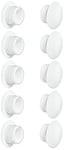 cyclingcolors 10x cache trou bouchon plastique 5mm à 35mm capuchon protection vis blanc noir gris marron meuble table chaise mur (Øtrou 12mm/Blanc RAL 9010)