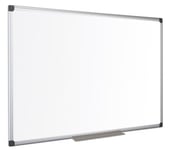 Whiteboardtavla AllOffice Magnetisk Emaljerad Med Pennhylla Vit 90x60 cm