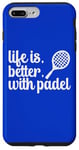 La vie est meilleure avec les sports de raquette de padel Coque pour iPhone 7 Plus/8 Plus