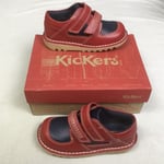 Kickers Spacerise Boots Red/Navy EU Size 29 UK 11 New With Box Hook And Clip