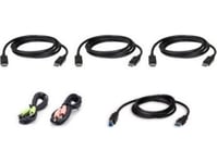 Zestaw Kabli Kvm Aten 2L-7D02udpx6 1,8 M Usb Displayport Triple Display, Zwart, 1,8 M