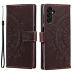 SKALO Samsung A25 5G Mandala Plånboksfodral - Brun Brun