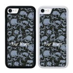 Skull Personalised Apple iPhone SE (2020) Rubber Case Compatible Cover