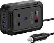Promate Inverto-200W Car Inverter Dc-Ac 11-17V 200W / Usb-C Pd65w