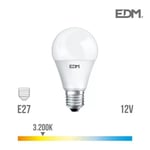 LED-lampa E27 12V 10W Rund A60 motsvarande 60W - Varmvit 3200K - 98850