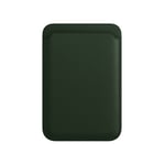 iPhone 12/13/14 plånbok i läder med MagSafe, Grön
