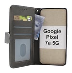 Zipper Standcase Wallet Google Pixel 7a 5G (Grå)