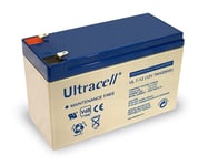 Ultracell Blybatteri 12 V, 7 Ah (UL7-12) Faston (4.8mm) Blybatteri, VdS