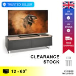 TV Floor Stand Unit, Ex-Display Clearance Stock, Reversible Top, Glass Doors 60"