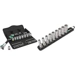 Wera 8100 SB 6 Zyklop Speed 3/8" Multifunction Ratchet & Socket Set, Metric, 29pc, 05004046001 & Belt B Deep 1 Socket Set of 9 Metric 3/8in Drive