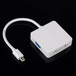 3 In 1 Thunderbolt Mini Display Port DP To HDMI DVI VGA Adapter For MacBook Air