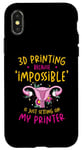 Coque pour iPhone X/XS Imprimante 3D Citation de costume d'impression drôle